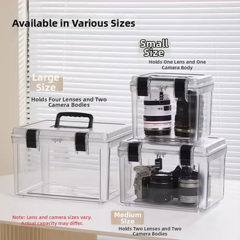 Cutie de depozitare rezistentă la umezeală cu încuietoare pentru obiective SLR, cutie portabilă de uscare, ABS plastic, 11L