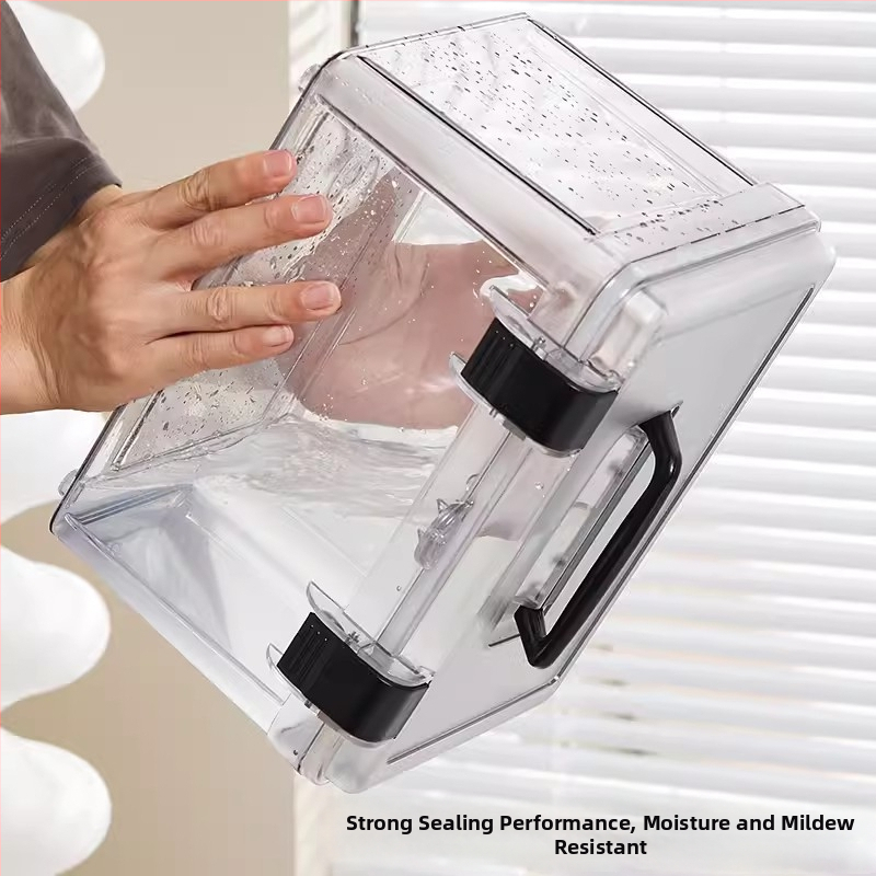 Cutie de depozitare rezistentă la umezeală cu încuietoare pentru obiective SLR, cutie portabilă de uscare, ABS plastic, 11L