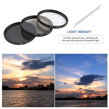 Kamera szűrő készlet ND4 CPL UV, többrétegű bevonattal