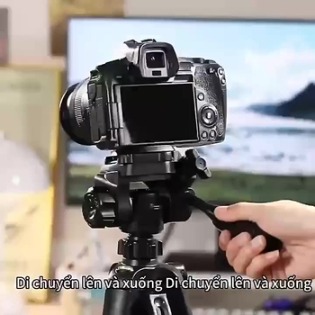 Τρίποδο κάμερας από κράμα αλουμινίου με 3D γιμπάλ για DSLR/MILC και smartphone – 4 τμήματα, φορτίο 2–5 kg, κεφαλή γρήγορης απελευθέρωσης