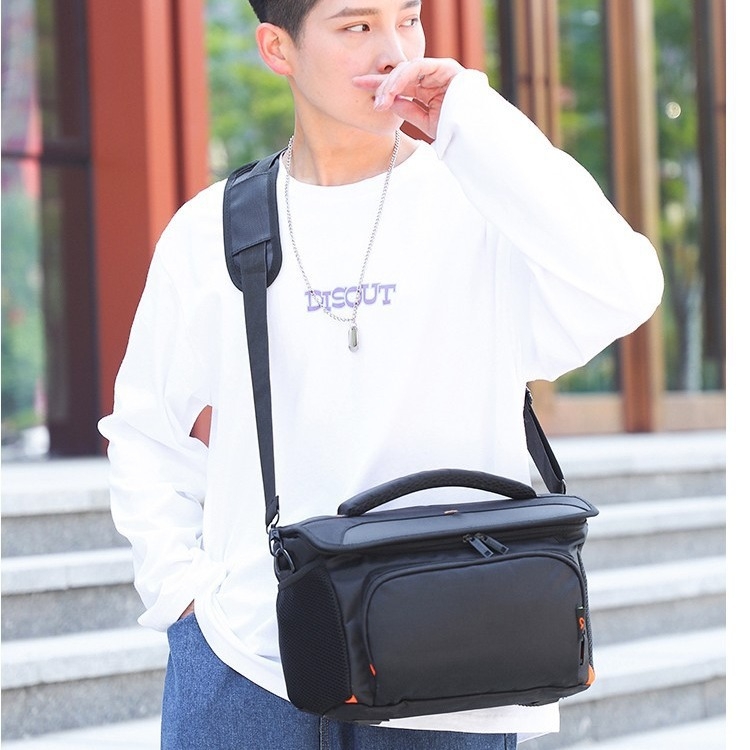 Geantă foto Fuji, pentru camere mirrorless, tip umăr, poliester respirabil, rezistentă la uzură, anti-furt, curea cu pernă de aer, compatibilă cu seria Fuji X