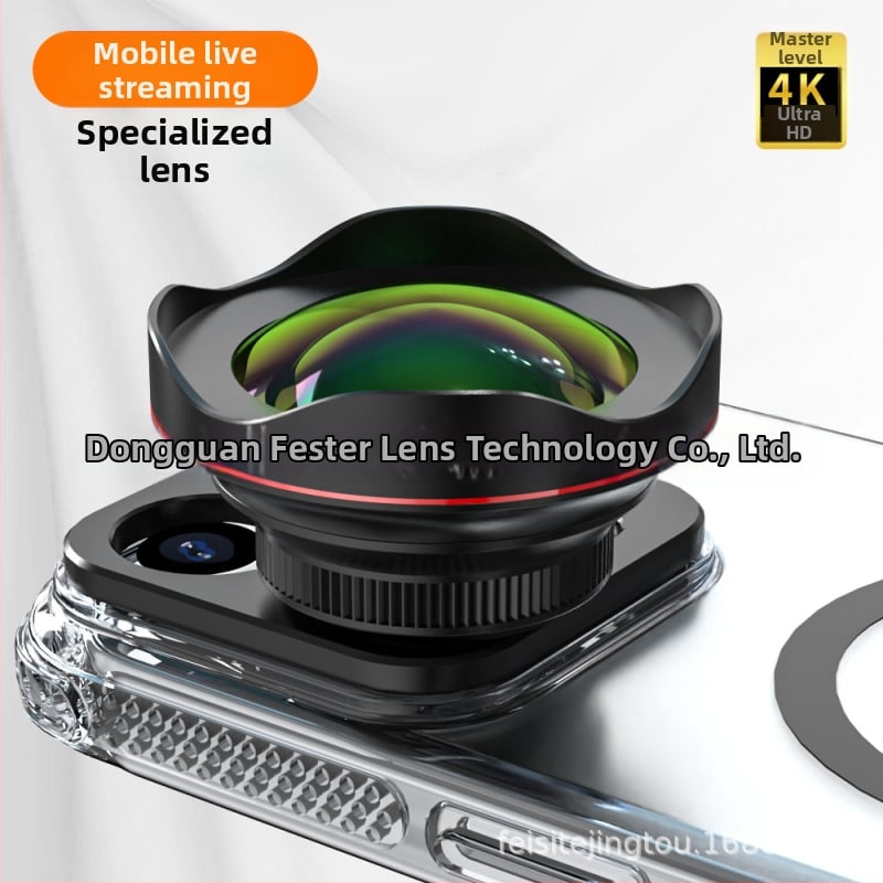 4K DSLR‑клас широкоугълен обектив, 110° без изкривяване, външен обектив за мобилни телефони, съвместим с 95% от смартфоните