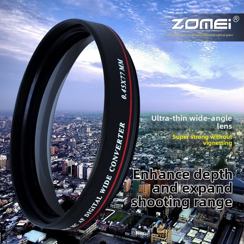 ZoMei SLR széles látószögű objektív 0,45x kiegészítő szűrővel, OEM feldolgozás, Bajonettszélességek 52–77mm