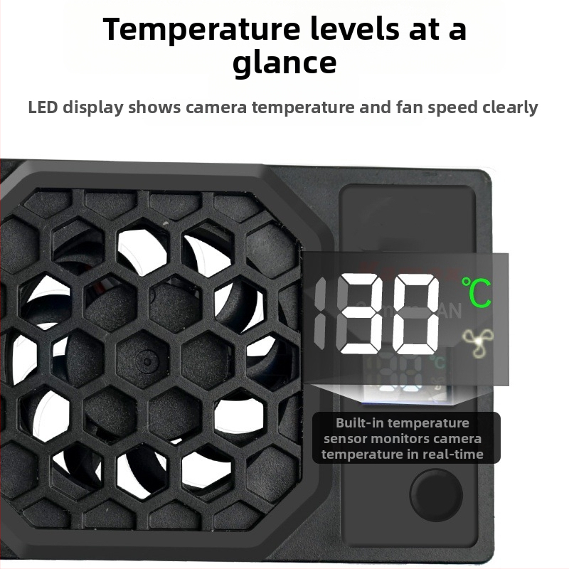 Pusvadītāja kameras dzesētājs SY-0702 – 43 g, Plastmasa, USB-C; Saderīgs ar Sony, Fujifilm un Canon bezspoguļu kamerām