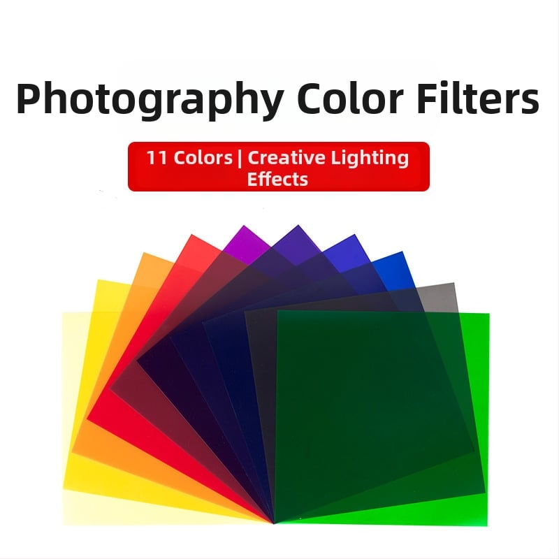 Fénykiegészítők – 11 szűrő készlet a vakuhoz, magnéziumötvözetből készült fényvédő pajzs fotózáshoz