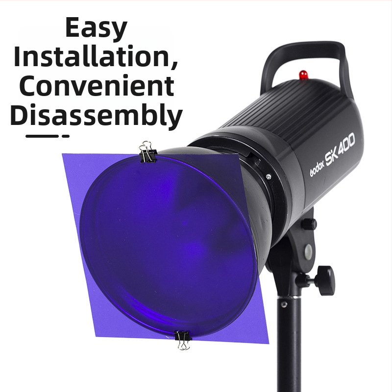 Fénykiegészítők – 11 szűrő készlet a vakuhoz, magnéziumötvözetből készült fényvédő pajzs fotózáshoz