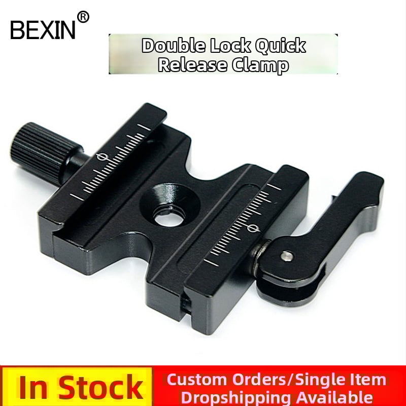 Kétzáras rögzítő ülés fényképezőgép állványhoz – alumíniumötvözet, 50×38 mm, 2–5 kg