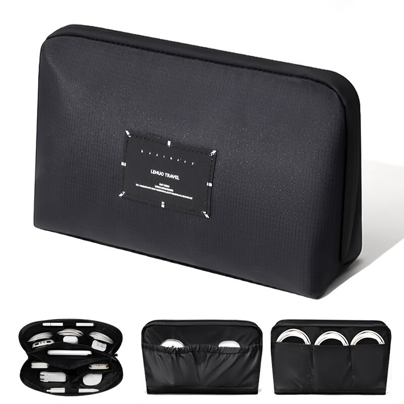 Чанта за съхранение на кабели и дигитални аксесоари, полиестер, водоустойчива, за ежедневна употреба, подходяща за козметика, книги и тоалетни принадлежности