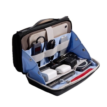 Geantă de organizare pentru accesorii digitale, capacitate mare, impermeabilă și rezistentă la uzură, din Oxford, unisex, cu curele de umăr curbate