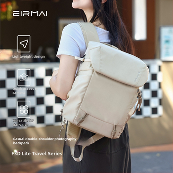 Fényképezőgép hátizsák 10L, könnyű, univerzális utazáshoz, permetálló anyag beépített esővédővel; 1 fényképezőgép, 2 tükör, 1 akciókamera, 1 vaku; poliészter