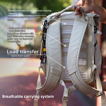 Fényképezőgép hátizsák 10L, könnyű, univerzális utazáshoz, permetálló anyag beépített esővédővel; 1 fényképezőgép, 2 tükör, 1 akciókamera, 1 vaku; poliészter