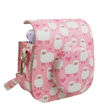 Polaroid Mini12/11 Kamera táska – PU bőr, Flanel bélés, Modell Fuji-mini11-sheep (Illeszkedik Mini12/11/9/8; Tömeg 110 g)