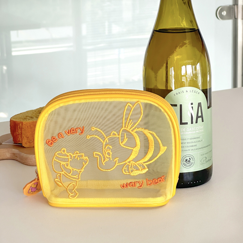 Utazási tároló táska - hálós smink- és kozmetikai szervező, kézitáska stílusú, poliészter, modell 007