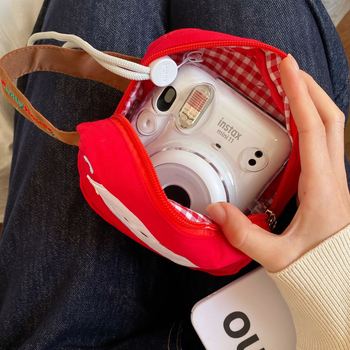 CD torba Apple Cat Wrist Bag — ručna torba u stilu, platno, organizator za putovanja, šminka i stolno skladištenje, crtani stil