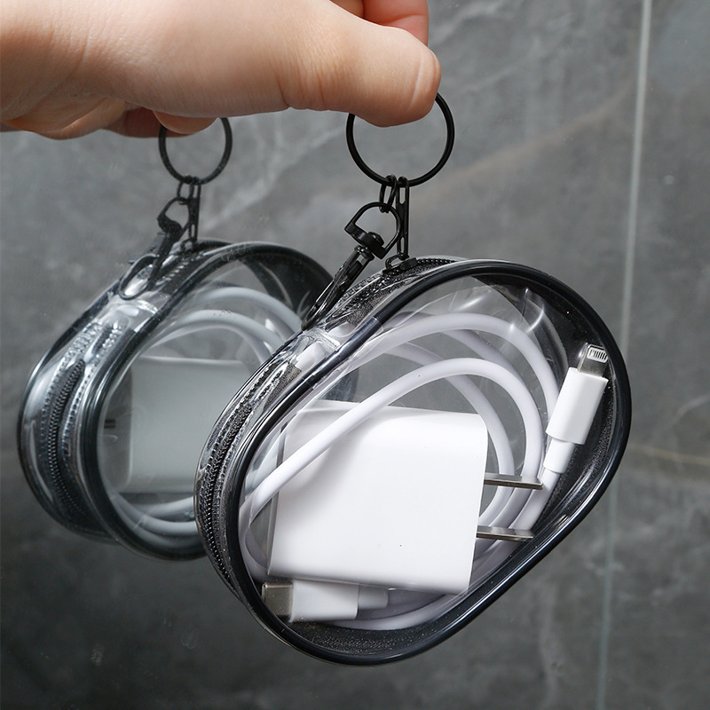 Torba za pohranu kablova s podatkovima, cilindrična PE futrola za organiziranje kablova, pogodna za putovanja, moderni minimalistički stil