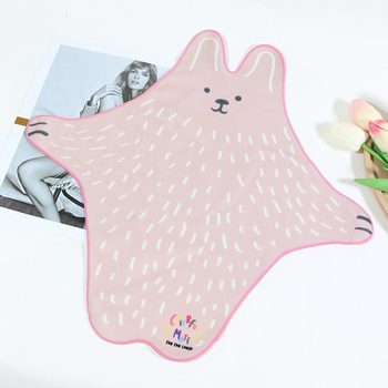 Torba za šminku i kameru s modelom zeca, samoljepljiva platnena torba, stil ručne torbe, poliester, višenamjenska za putovanja, za kozmetiku i bezzrcalnu kameru