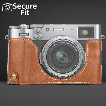 Fuji X100VI kameratároló tok – PU bőr, clutch/Street fashion stílus, flanel bélés, kompatibilis egy akkumulátoros, tükör nélküli kamerához, Rated, 2025 tavasz