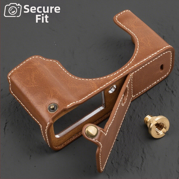 Fuji X100VI kameratároló tok – PU bőr, clutch/Street fashion stílus, flanel bélés, kompatibilis egy akkumulátoros, tükör nélküli kamerához, Rated, 2025 tavasz