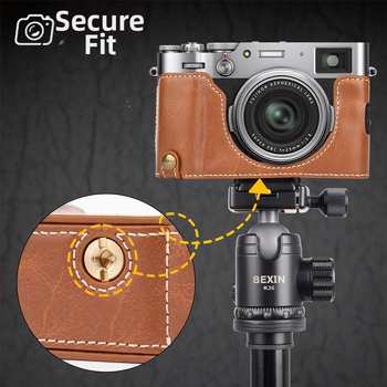 Fuji X100VI kameratároló tok – PU bőr, clutch/Street fashion stílus, flanel bélés, kompatibilis egy akkumulátoros, tükör nélküli kamerához, Rated, 2025 tavasz