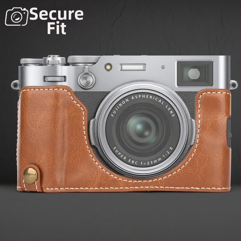 Fuji X100VI kameratároló tok – PU bőr, clutch/Street fashion stílus, flanel bélés, kompatibilis egy akkumulátoros, tükör nélküli kamerához, Rated, 2025 tavasz