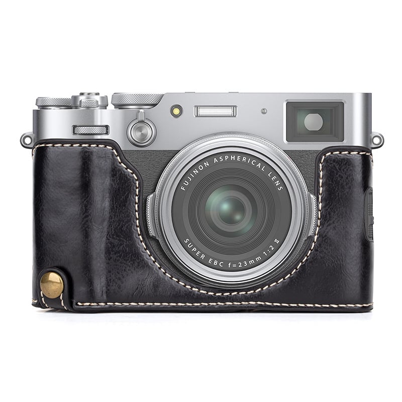 Fuji X100VI kameratároló tok – PU bőr, clutch/Street fashion stílus, flanel bélés, kompatibilis egy akkumulátoros, tükör nélküli kamerához, Rated, 2025 tavasz