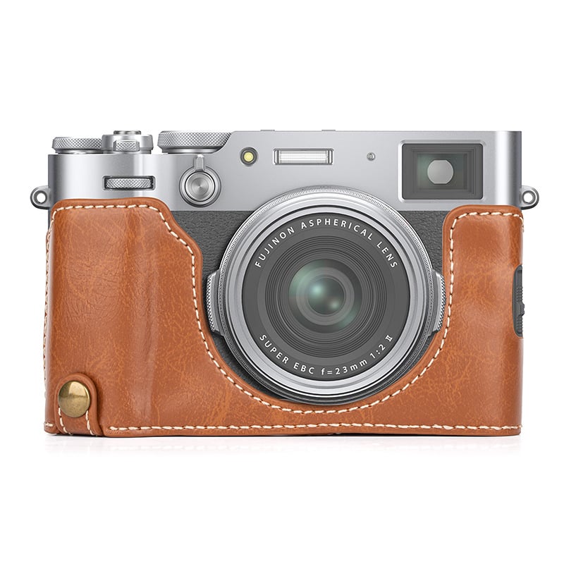 Fuji X100VI kameratároló tok – PU bőr, clutch/Street fashion stílus, flanel bélés, kompatibilis egy akkumulátoros, tükör nélküli kamerához, Rated, 2025 tavasz