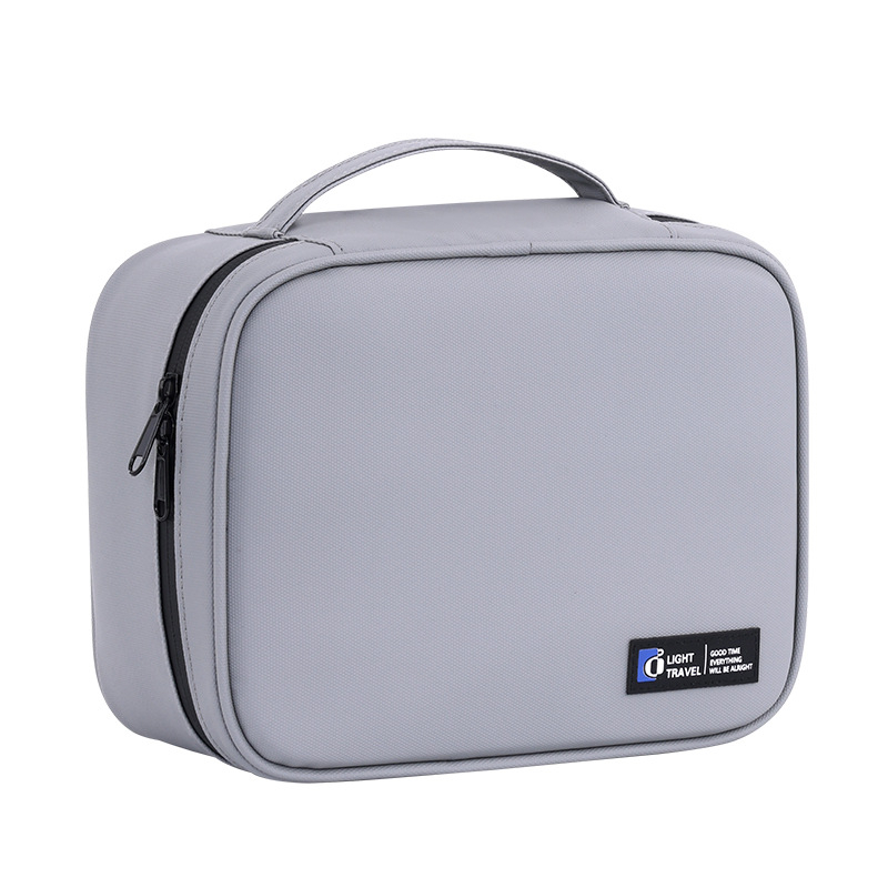 Putna kutija za skladištenje u obliku kocke, PU koža, model 5010, višenamjenski organizator za elektroniku i kozmetiku