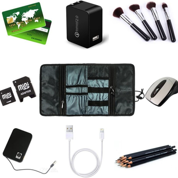 Moe sound 600D Oxford organizator elektronike za putovanja — višenamjenska torba za kabeli, slušalice i punjače, Model 02