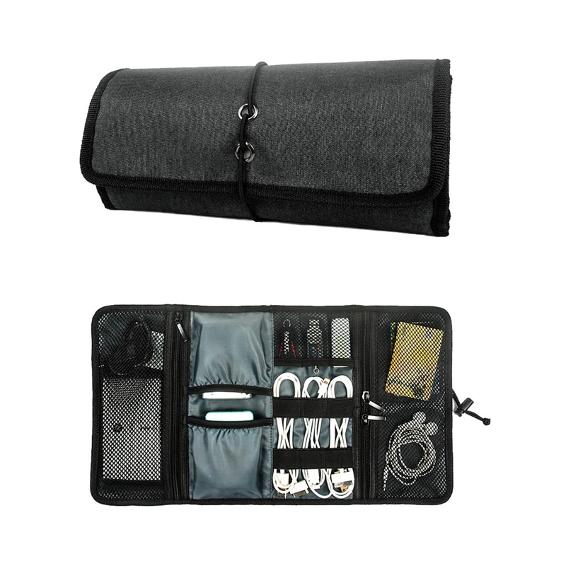 Moe sound 600D Oxford organizator elektronike za putovanja — višenamjenska torba za kabeli, slušalice i punjače, Model 02