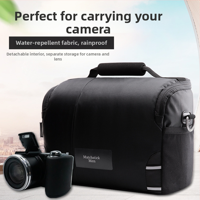 HK02 SLR fényképezőgép táska, vállon átvethető, vízálló, lopás elleni, földrengésálló
