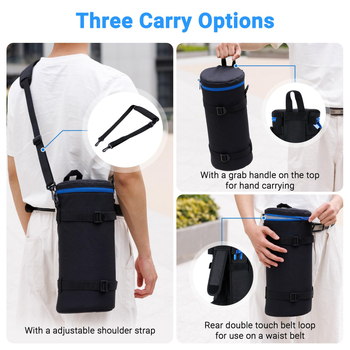 Fantapack objektív táska - poliészter, vízálló és kopásálló, ütésálló, keresztpántos kivitel, SLR és mirrorless kamerákhoz