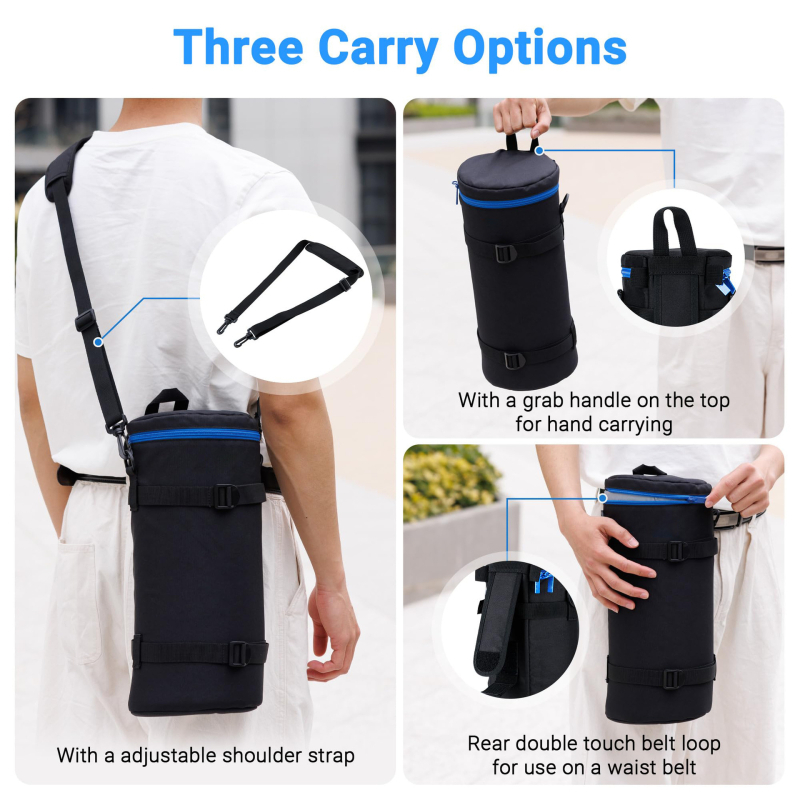 Fantapack objektív táska - poliészter, vízálló és kopásálló, ütésálló, keresztpántos kivitel, SLR és mirrorless kamerákhoz