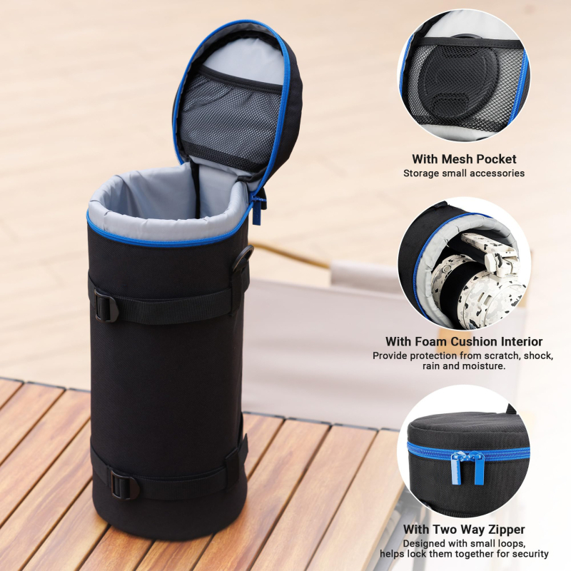 Fantapack objektív táska - poliészter, vízálló és kopásálló, ütésálló, keresztpántos kivitel, SLR és mirrorless kamerákhoz