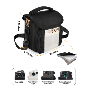 Fényképezőgép táska keresztpánttal, street-stílus, poliészter anyag, poliészter bélés, uniszex