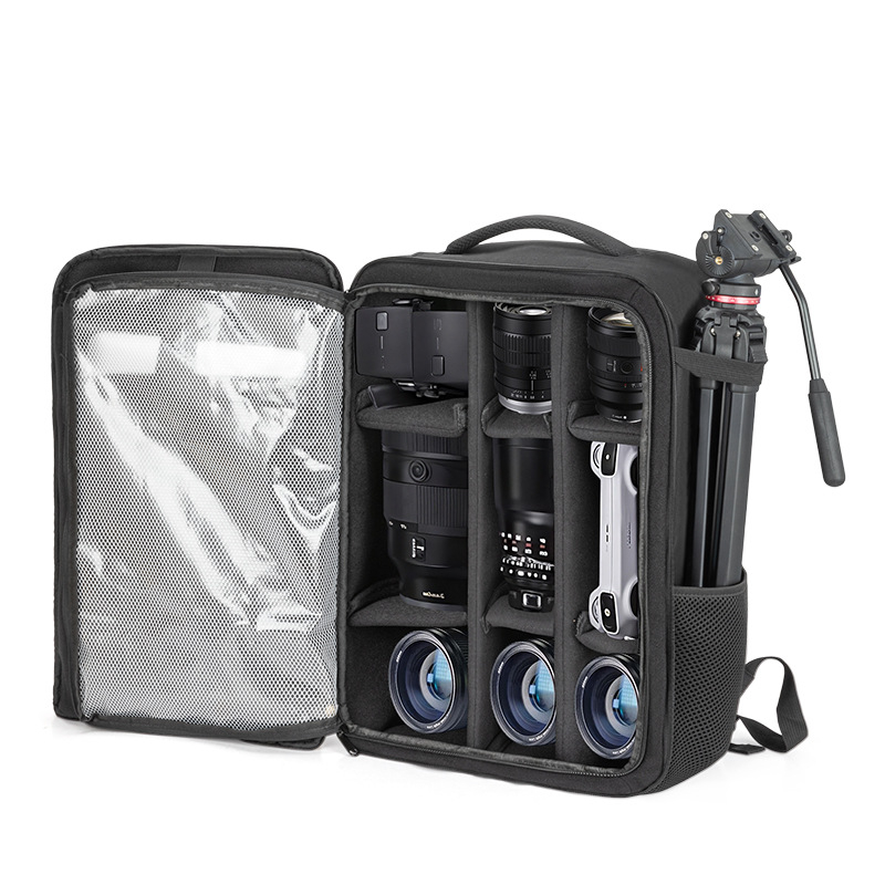 DSLR fényképezőgép hátizsák lencse-szeparátorral, hordozható fotózás táska, multifunkcionális digitális fényképezőgép hátizsák - Anyag: Oxford vászon; Belső: poliészter; Funkció: kopásálló, terheléscsökkentés; Stílus: hátizsák; Uniszex