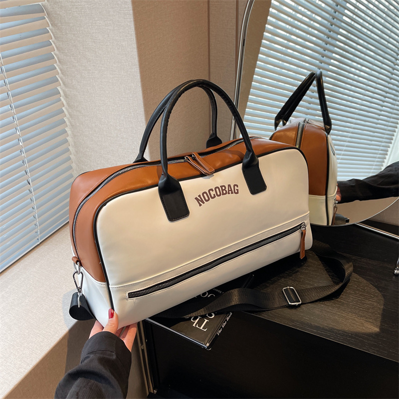 Torba tote za svakodnevnu upotrebu, velika kapaciteta 20–35L, PU materijal, vodootporna, uzorak s slovima, gradski minimalistički stil, unisex
