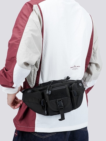 Muška torbica za prsa s kaišem crossbody — Oxford tkanina, otporna na habanje, proširiva kapaciteta, može nositi 8-inčni prijenosnik, smanjuje opterećenje