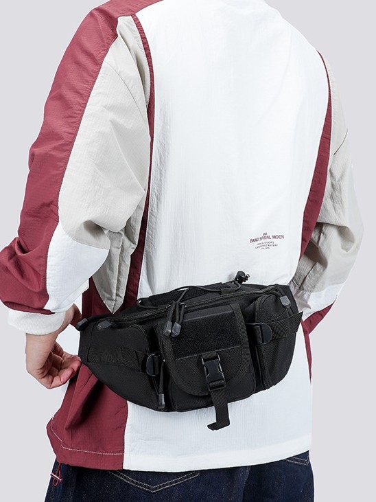 Muška torbica za prsa s kaišem crossbody — Oxford tkanina, otporna na habanje, proširiva kapaciteta, može nositi 8-inčni prijenosnik, smanjuje opterećenje