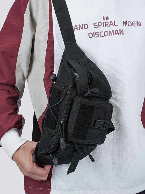Muška torbica za prsa s kaišem crossbody — Oxford tkanina, otporna na habanje, proširiva kapaciteta, može nositi 8-inčni prijenosnik, smanjuje opterećenje