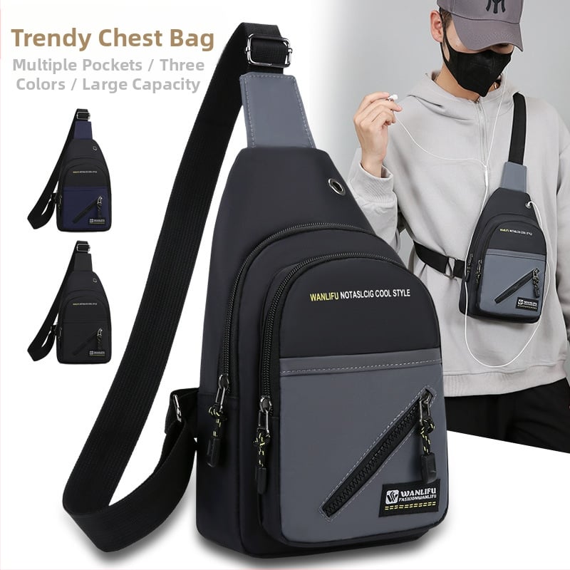 Ανδρική crossbody τσάντα για επαγγελματικές μετακινήσεις, νάιλον κατασκευή, αναπνέουσα σχεδίαση, επένδυση πολυεστέρα.
