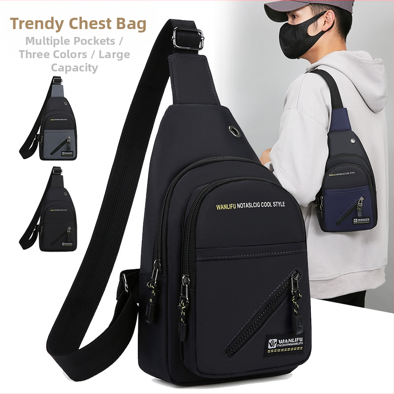 Ανδρική crossbody τσάντα για επαγγελματικές μετακινήσεις, νάιλον κατασκευή, αναπνέουσα σχεδίαση, επένδυση πολυεστέρα.