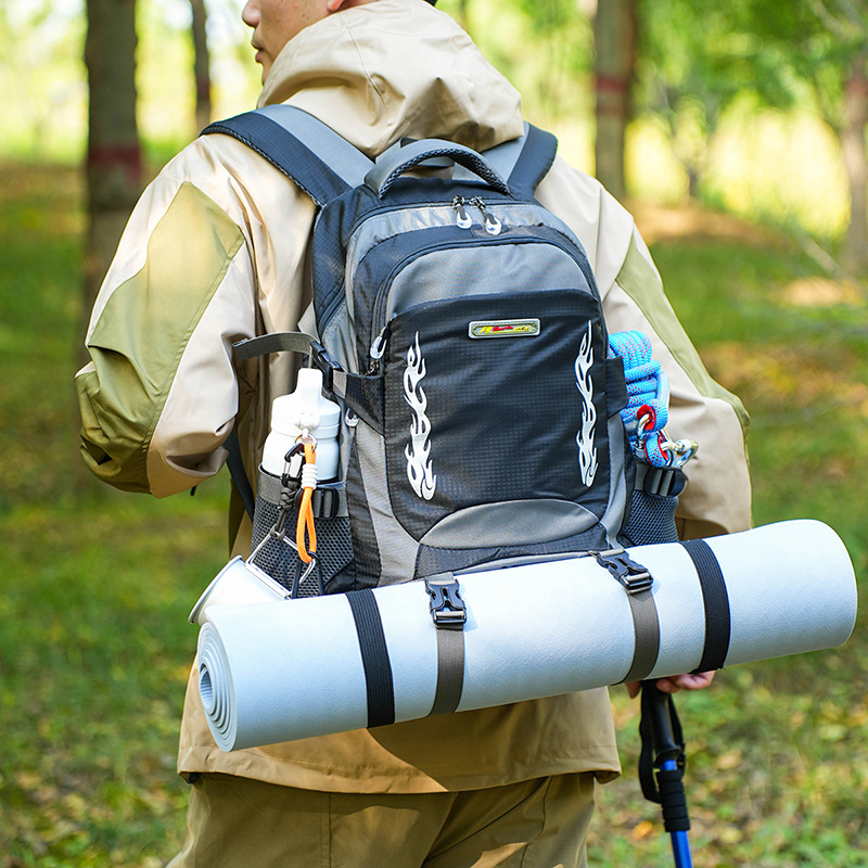 Planinarski ruksak za outdoor aktivnosti, kapacitet 36–55 L, najlon, otporan na habanje, kompatibilan s 16-inčnim laptopom, zakrivljeni rameni sustav
