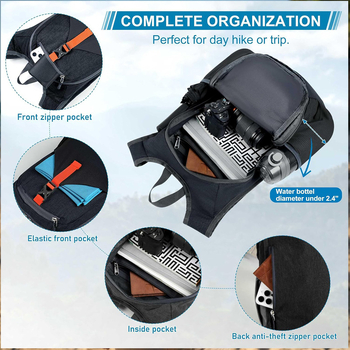 Szabadidős hátizsák, modell B25021, uniszex, Oxford anyag, vízálló