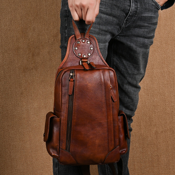 Geantă bărbați din piele naturală, crossbody, capacitate mare, stil de călătorie, piele din stratul întâi