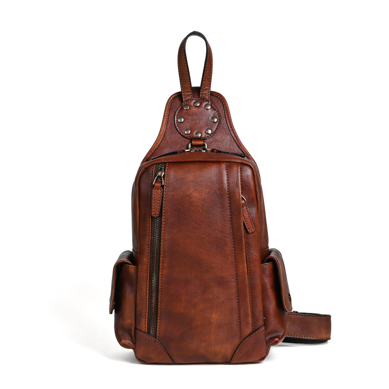 Geantă bărbați din piele naturală, crossbody, capacitate mare, stil de călătorie, piele din stratul întâi