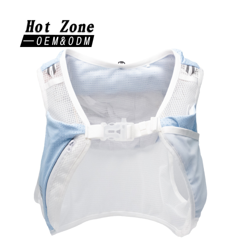 Rucsac de alergare unisex, ultraușor, respirabil, rezistent la tăiere, reflectorizant pentru siguranța nocturnă, panou dorsal ergonomic curbat, poliester