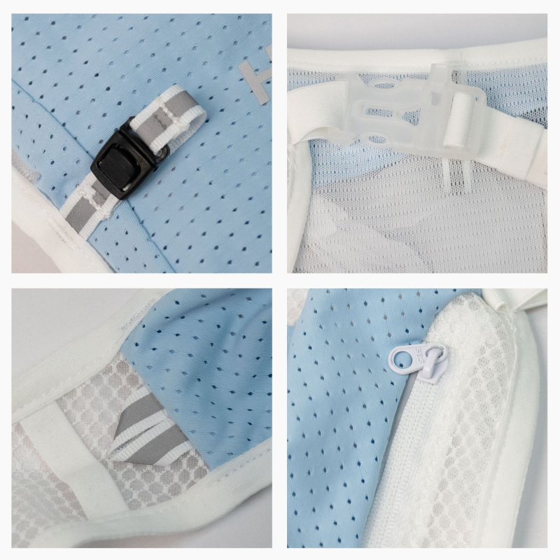 Rucsac de alergare unisex, ultraușor, respirabil, rezistent la tăiere, reflectorizant pentru siguranța nocturnă, panou dorsal ergonomic curbat, poliester