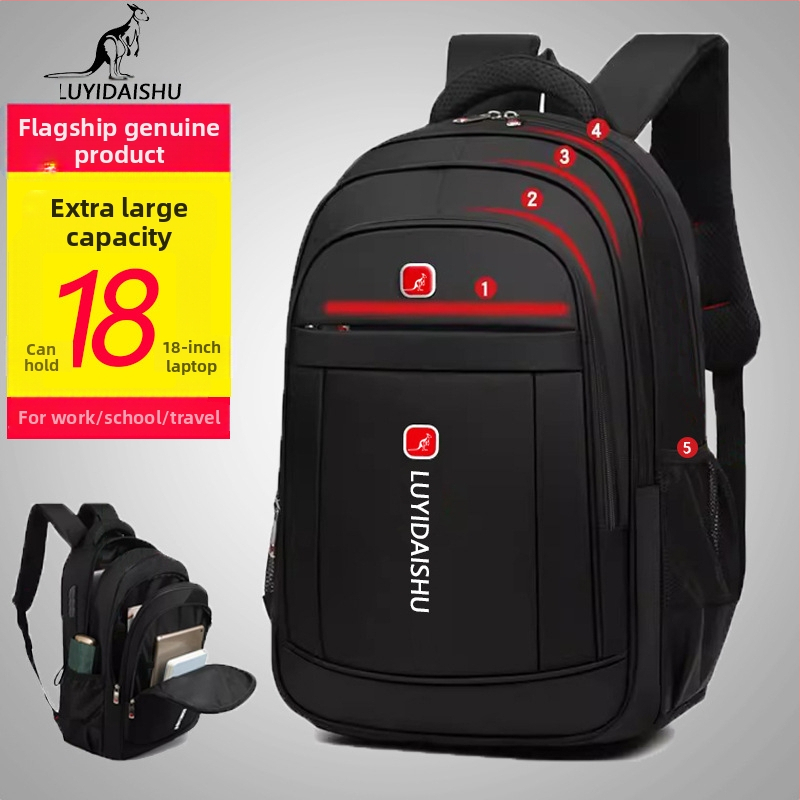 Férfi laptopos hátizsák, 36–55 L kapacitás, Oxford anyag, utcai stílus, üzleti utazásokhoz