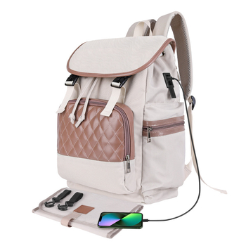 Személyre szabott utazótáska hátizsák, összecsukható, poliészter, kapacitás 36–55L, kopásálló, felsőréteg bőrvonalakkal