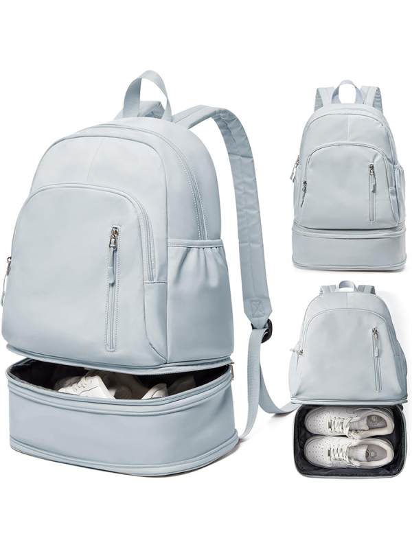 Sport hátizsák cipőrekesszel és nedves-száraz elválasztással, nylonból, modell D250328502-U250401YDB02